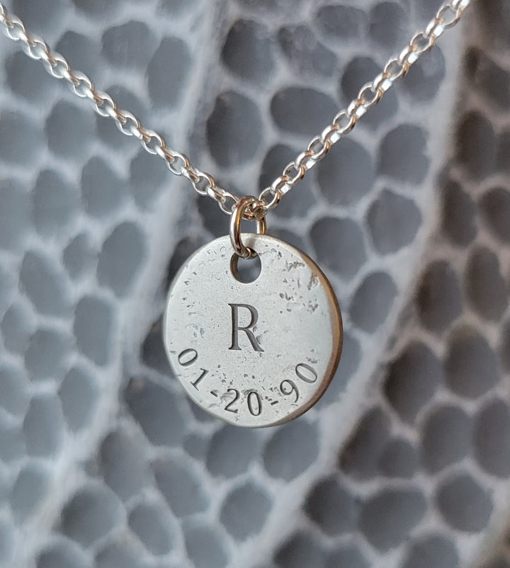 Initial and Birth Date Necklace