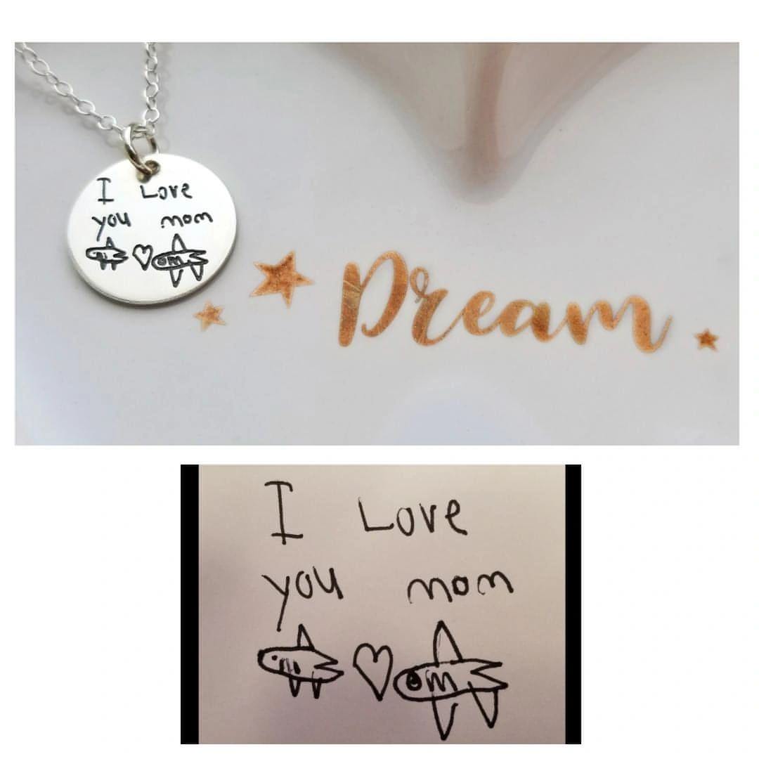 Sterling Silver Kids Drawing Necklace