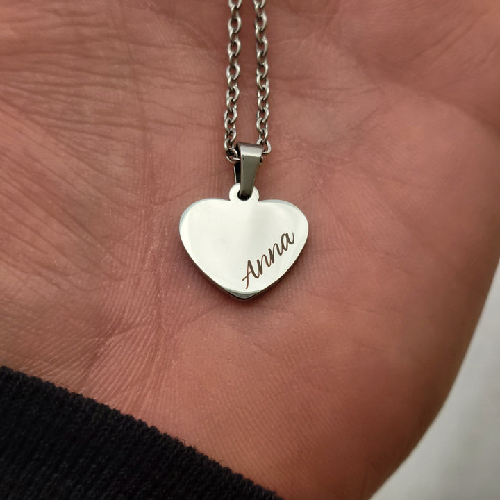 Customizable Stainless Heart Name Necklace