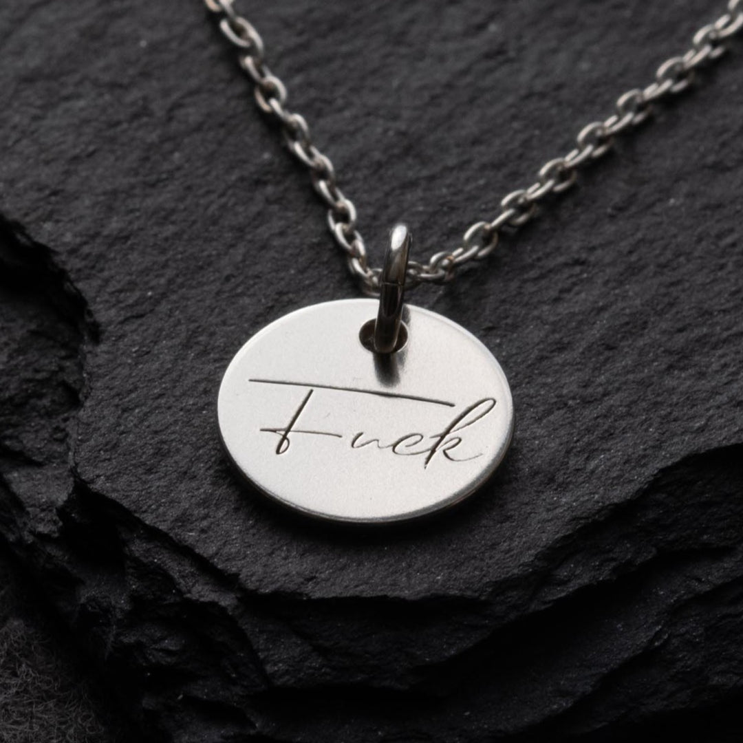 Sterling Silver Fuck necklace