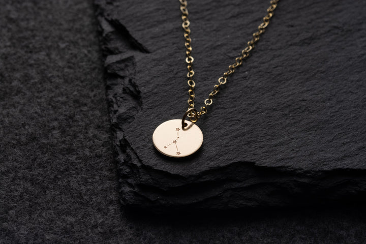 Cancer constellation  gold necklace