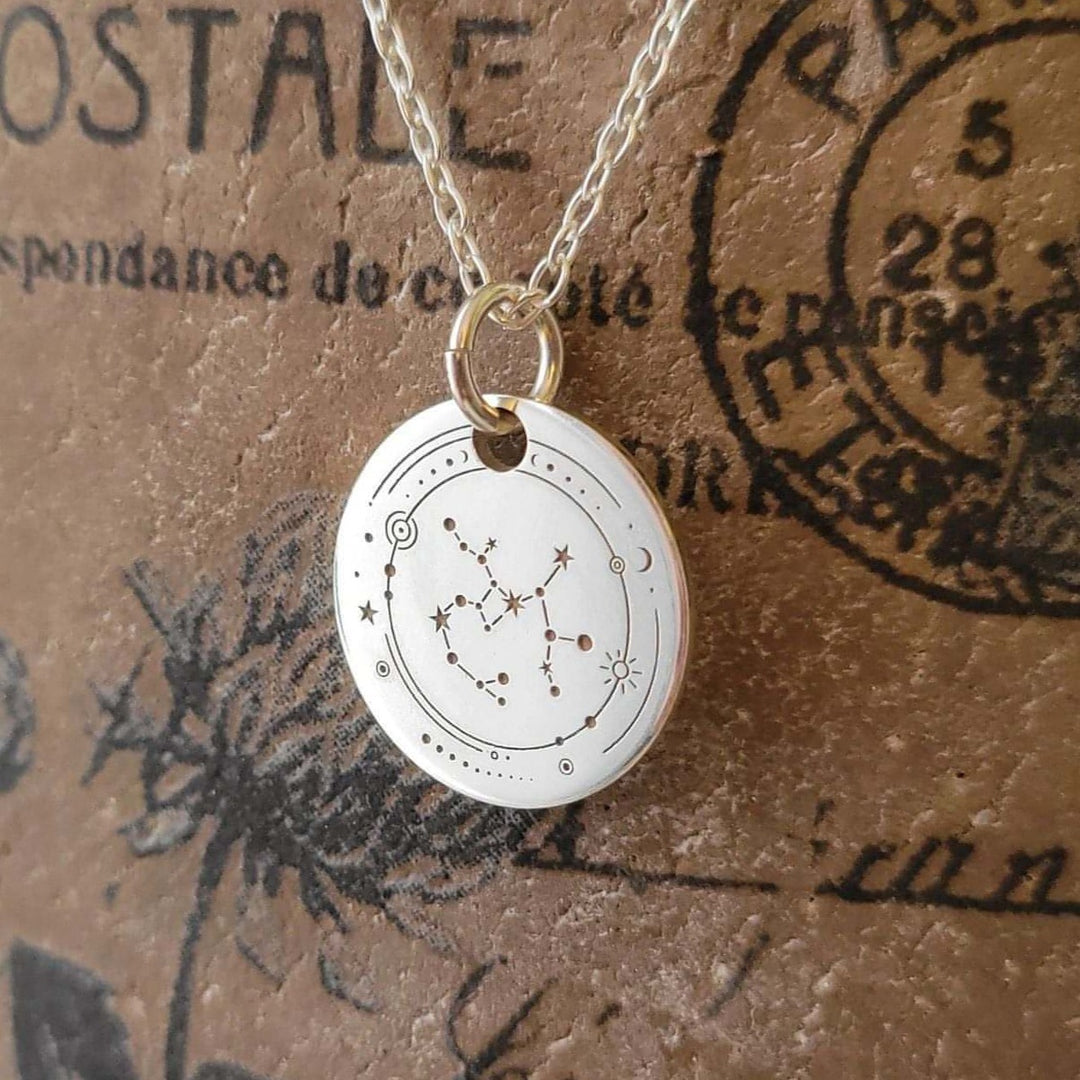 Zodiac constellation astrology necklace