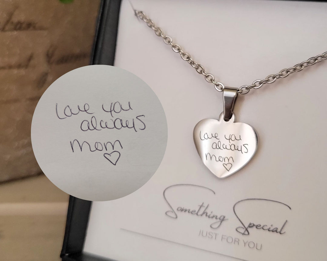 Stainless Heart Handwriting Necklace